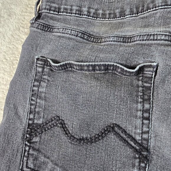 Urban Star Jeans Mens 38x32 Black Gray Stretch Straight Leg Faded Distressed - Picture 13 of 14